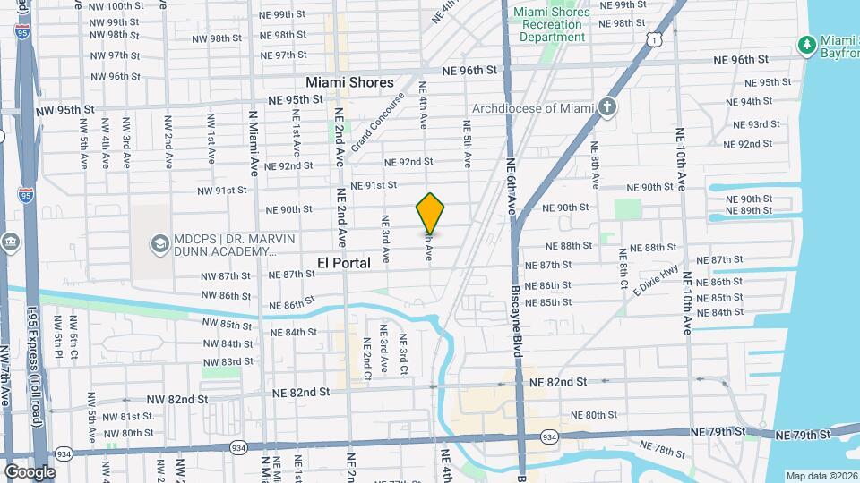 8823 NE 4th Ave Mapa y Detalles de la Ubicación