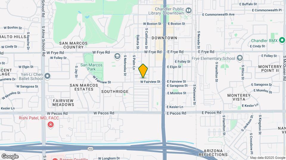 Chandler Oasis Apartments Map and Location Details
