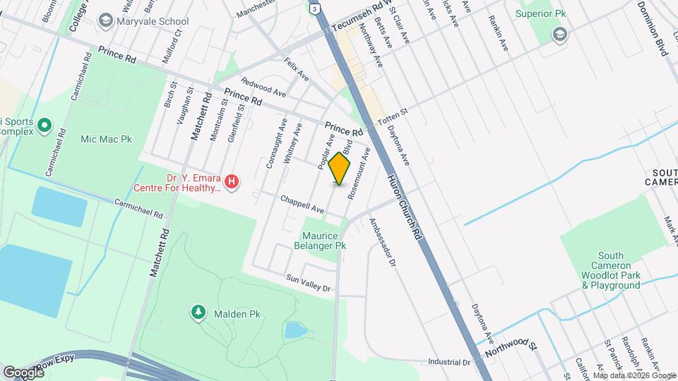 3843 Hillcrest Blvd Map and Location Details