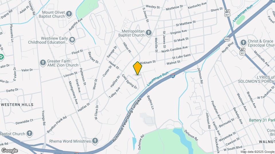 936 Weaver Ave Map and Location Details