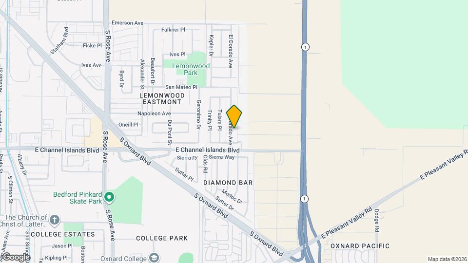 2630 El Dorado Ave Map and Location Details