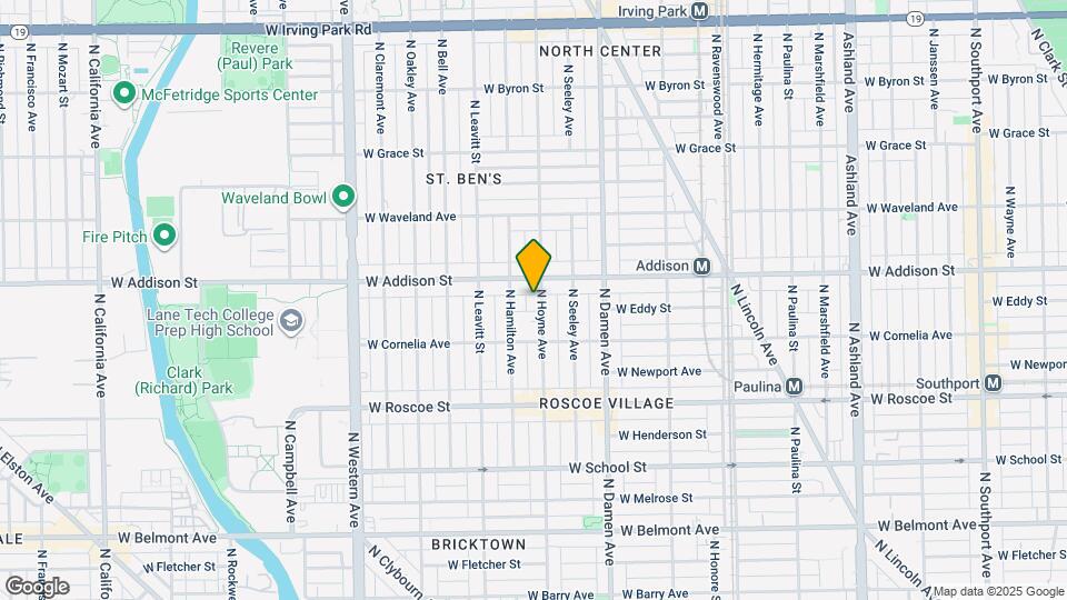 3538 N Hoyne Ave, Unit 2F Map and Location Details