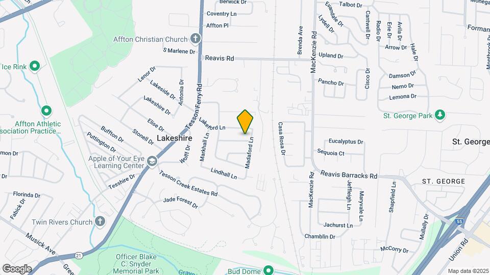 9807 Ridgely Ln Map and Location Details