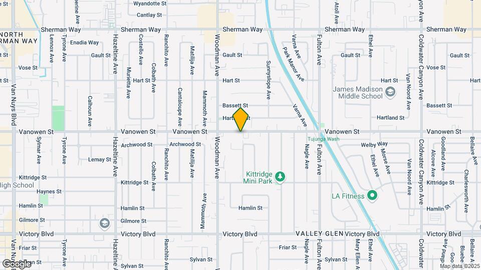 13610 Vanowen St Map and Location Details