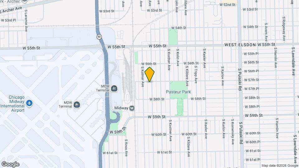 5704 S Kilbourn Ave Map and Location Details