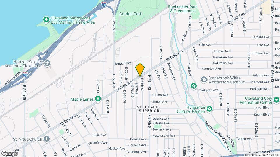 7714 St Clair Ave., Unit 1 Map and Location Details