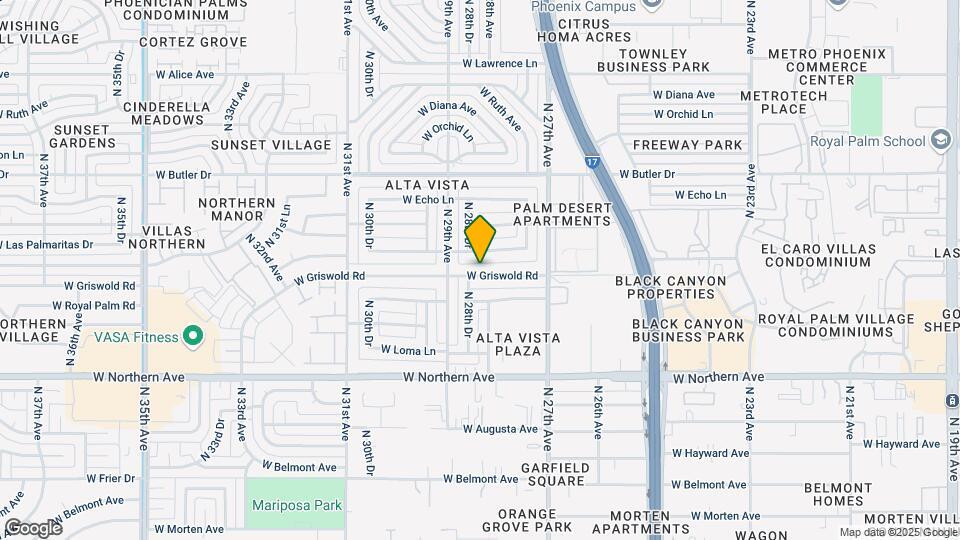 2816 W Griswold Rd Mapa y Detalles de la Ubicación