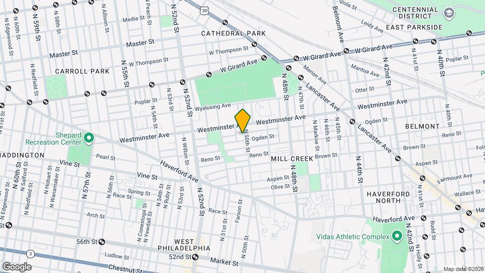 878 N 50th St Map and Location Details