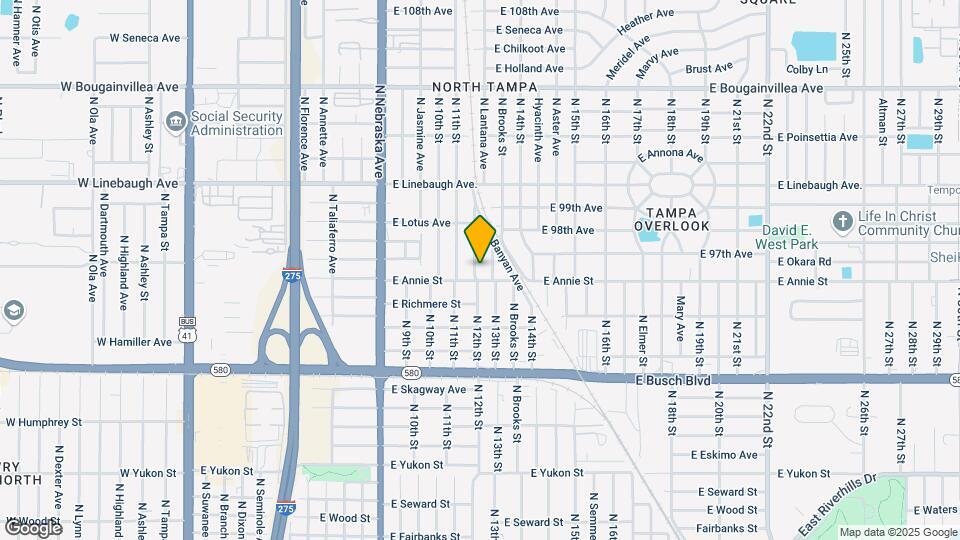 9605 N 12th St Map and Location Details