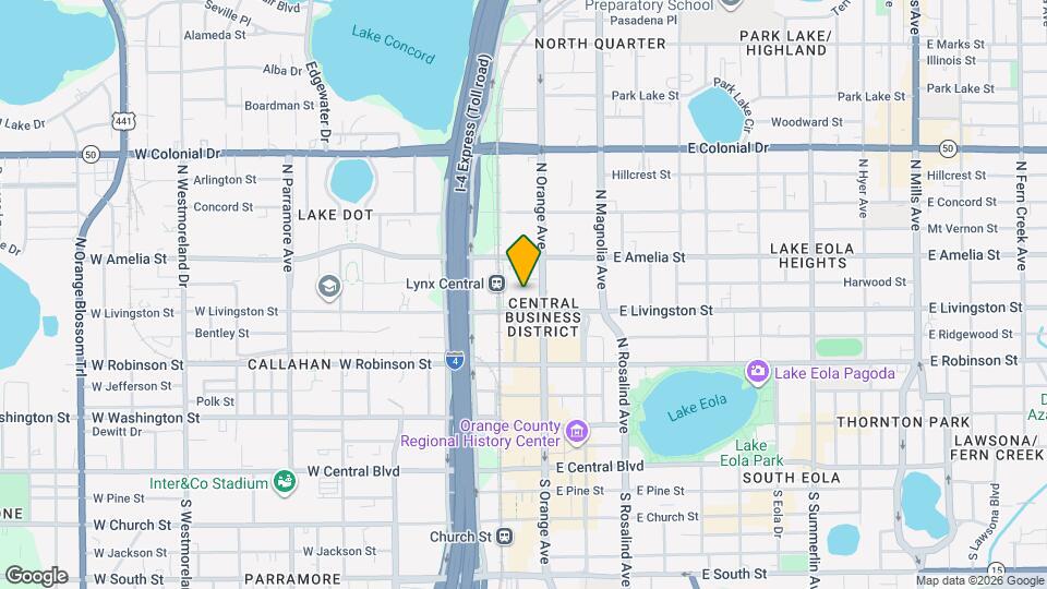 410 N Orange Ave, Unit 1102 Mapa y Detalles de la Ubicación