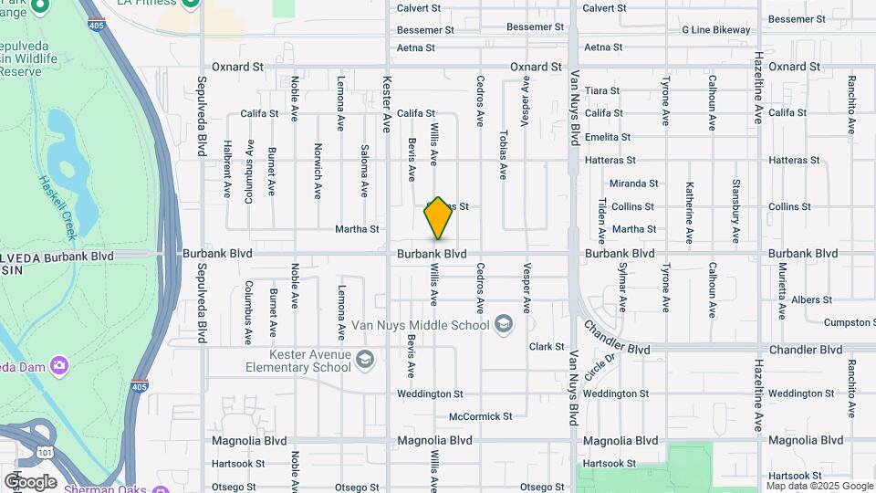 14747 Burbank Blvd Map and Location Details