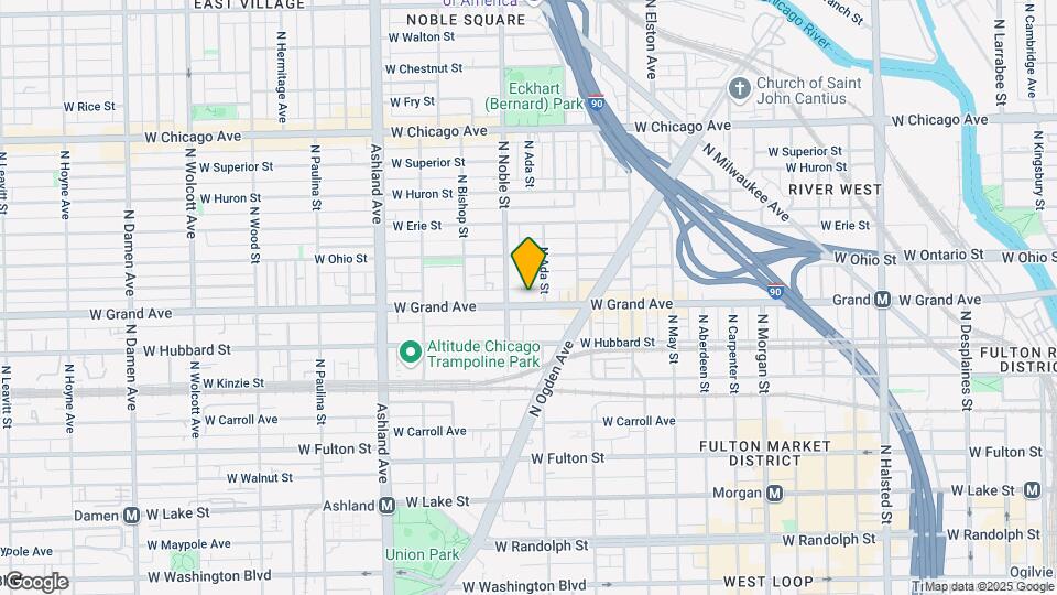 1360 W Grand Ave Mapa y Detalles de la Ubicación