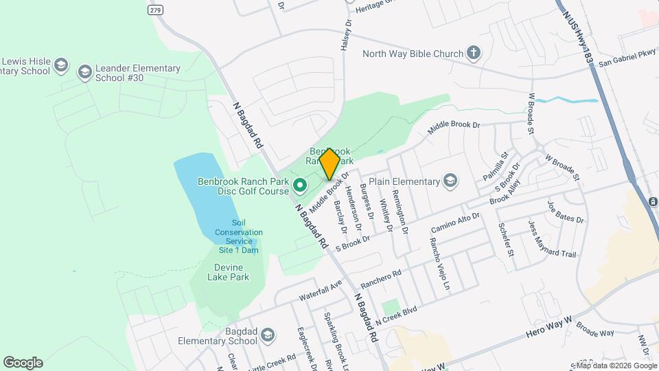 1009 Middle Brook Dr Map and Location Details