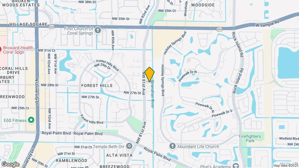 Riverside Villas at Coral Springs Map and Location Details