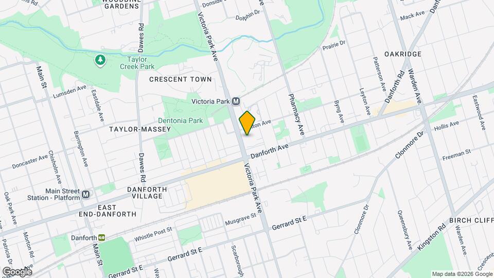 757 Victoria Park Ave, Unit 106 Map and Location Details