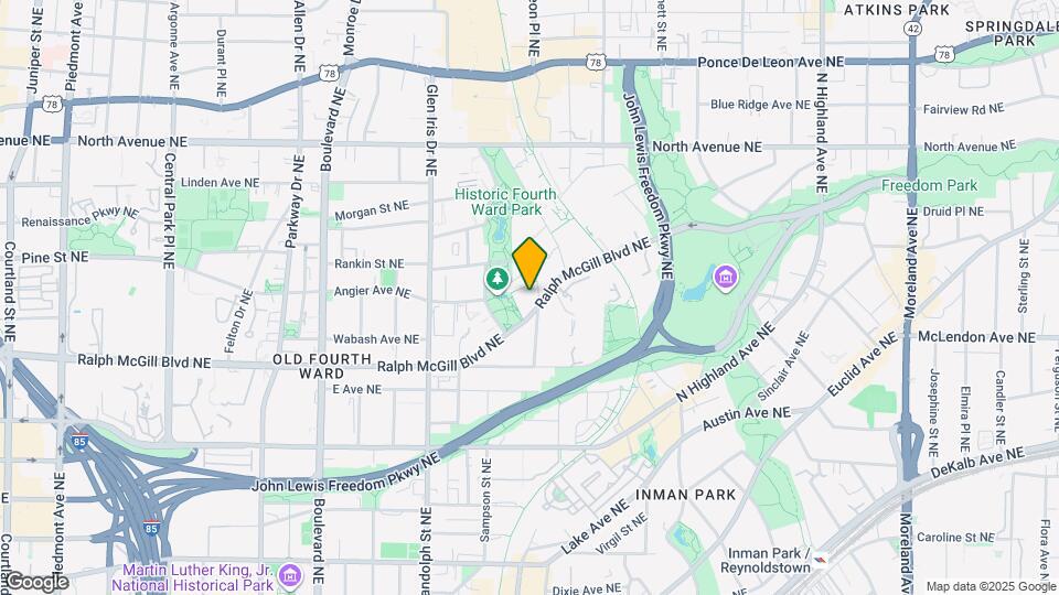 728 Ralph McGill Blvd NE Map and Location Details