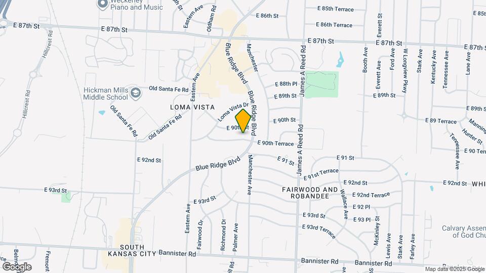 7714 E 90th Terrace Map and Location Details