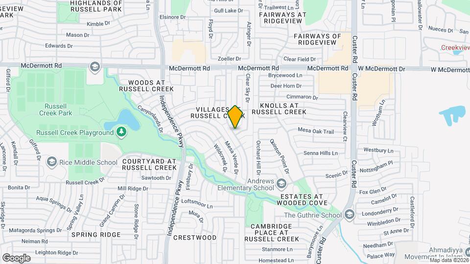 2613 Owl Creek Dr Mapa y Detalles de la Ubicación