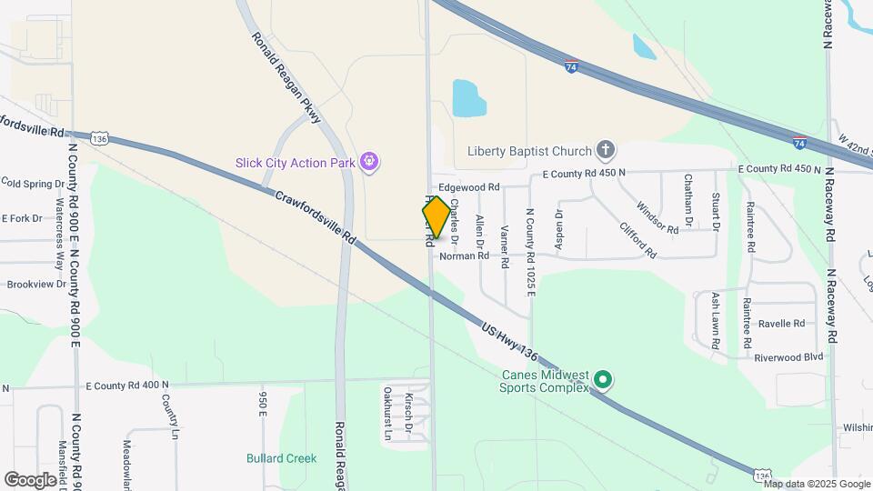 4333 N County Road 1000 East Map and Location Details