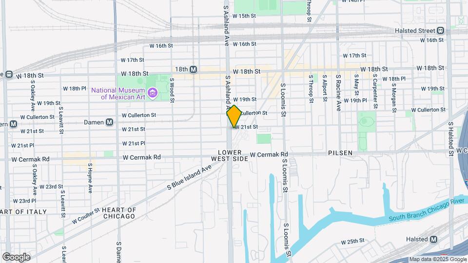 2105 S Ashland Ave Map and Location Details
