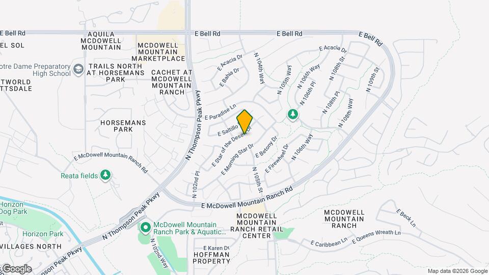 10457 E Star of the Desert Dr Map and Location Details