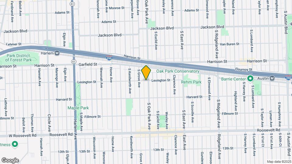 1001 S Oak Park Ave Map and Location Details