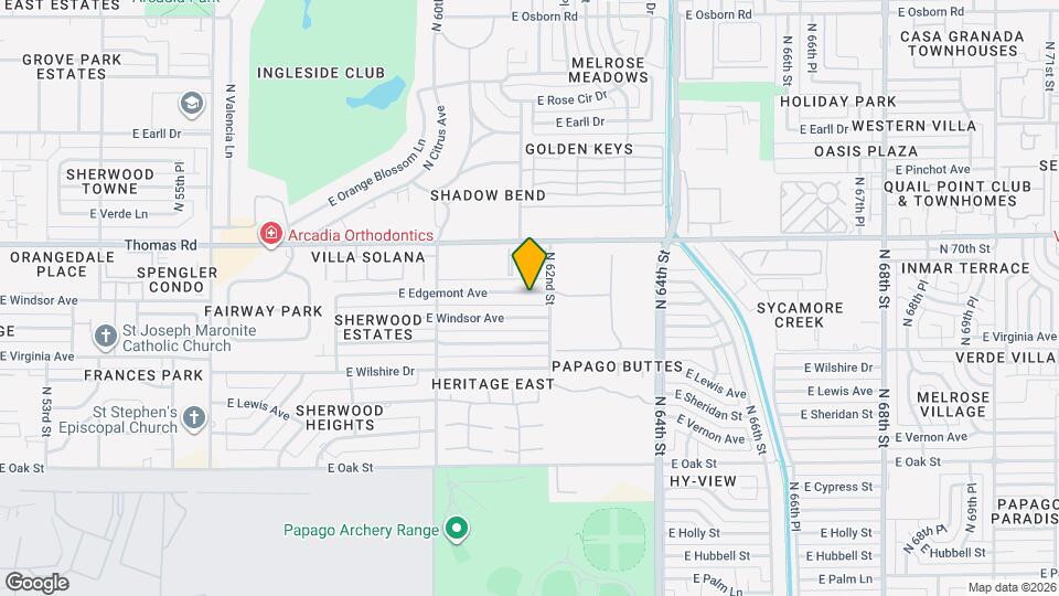 6129 E Edgemont Ave Map and Location Details