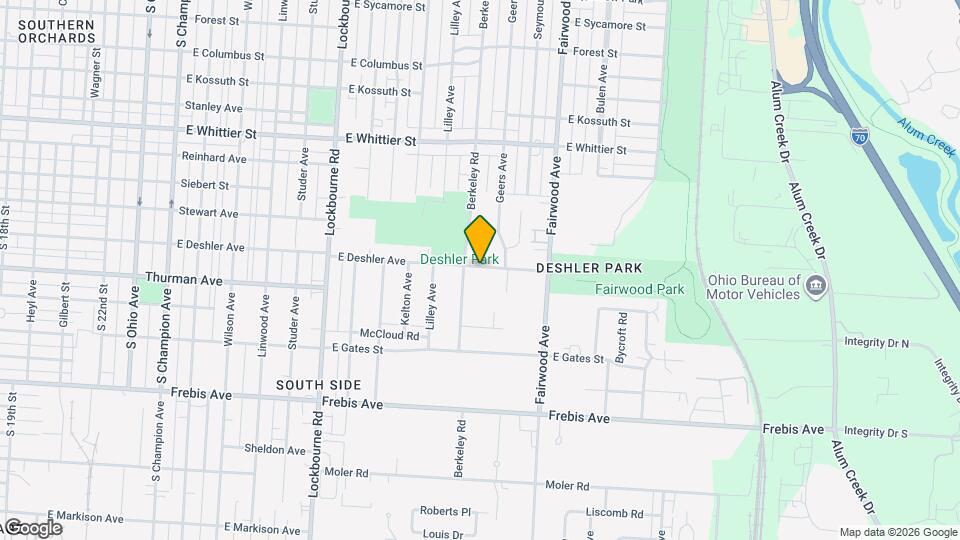 1427 E Deshler Ave Map and Location Details