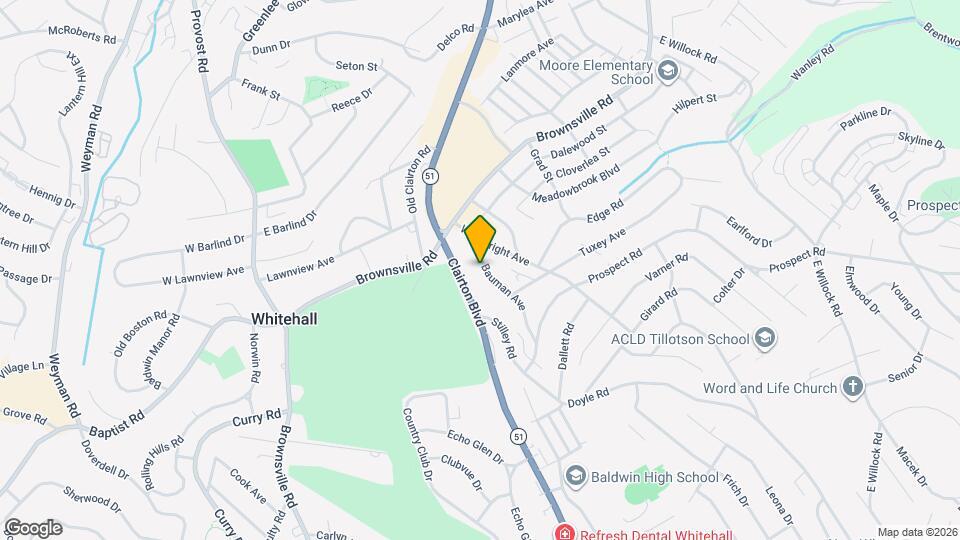 208 Bauman Ave Map and Location Details