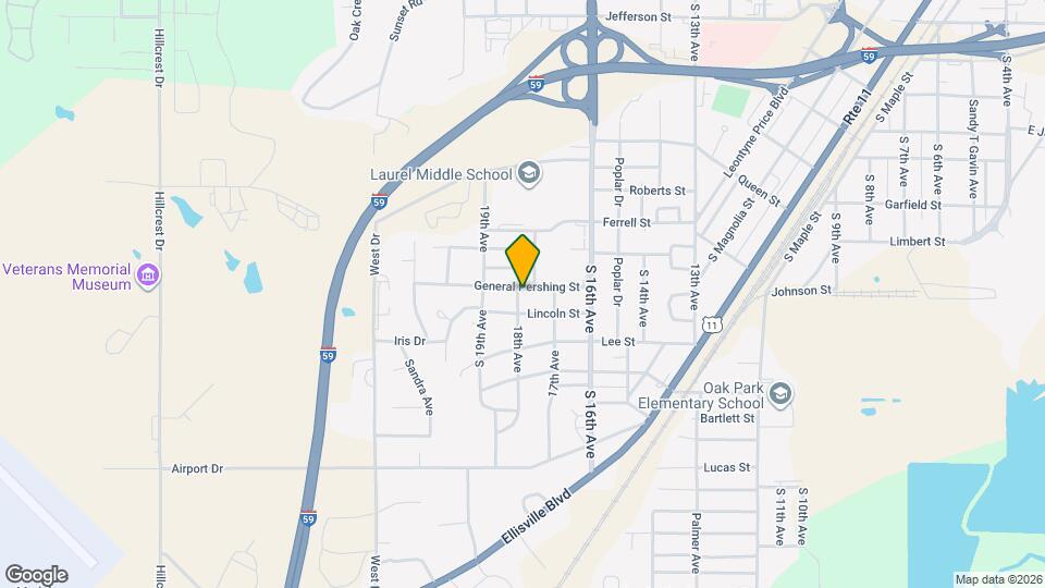 1728 General Pershing St Mapa y Detalles de la Ubicación