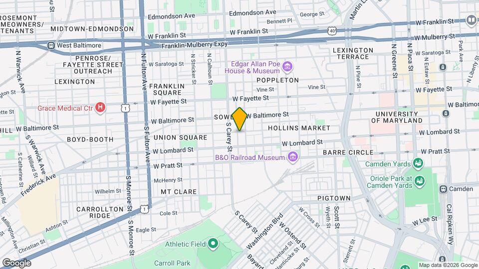 1211 Hollins St Mapa y Detalles de la Ubicación