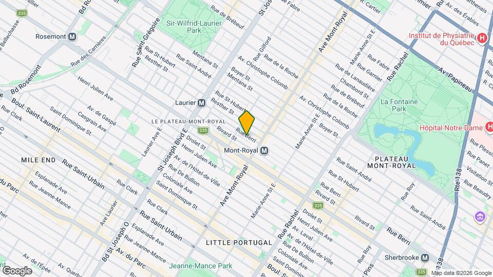 4558 Berri Rue Map and Location Details