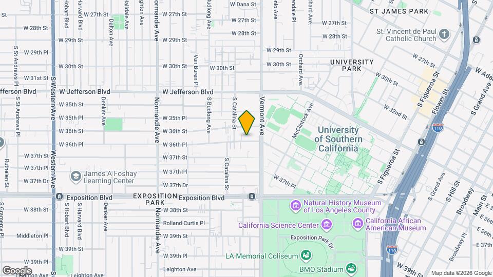 1137 W 36th Pl Map and Location Details