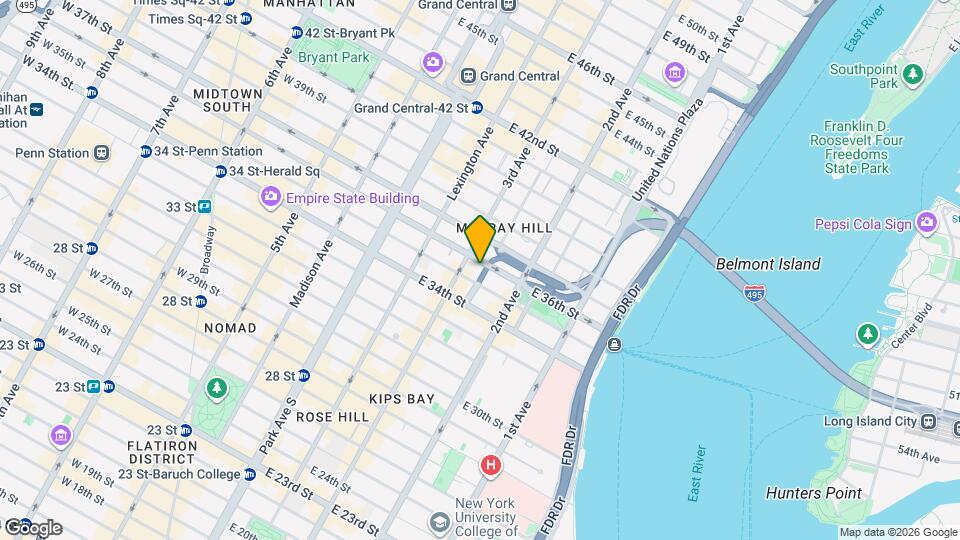 210 E 36th St Mapa y Detalles de la Ubicación