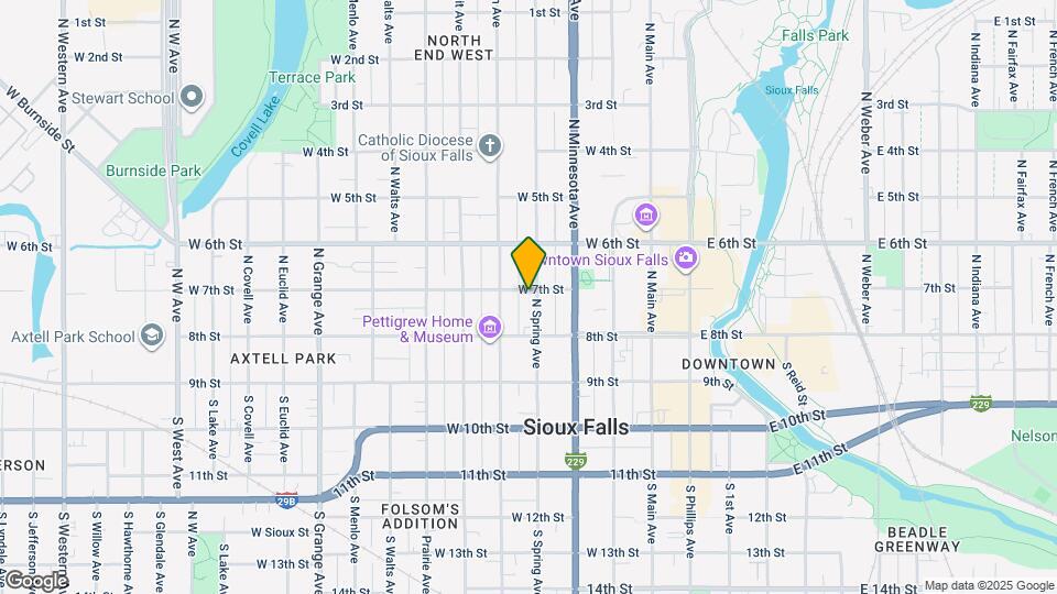 225 N Spring Ave Map and Location Details