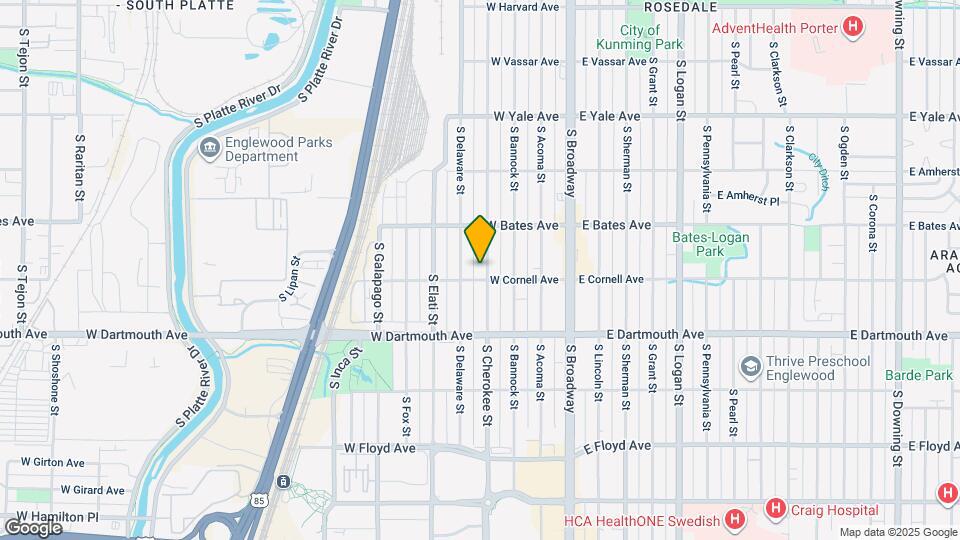 2985 S Cherokee St Map and Location Details