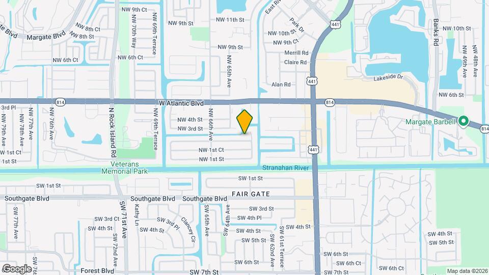 6527 NW 2nd St Map and Location Details