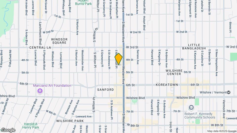 432 S Manhattan Pl Map and Location Details