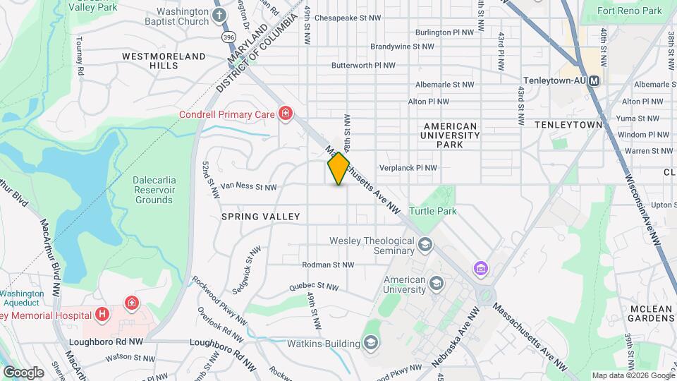 4832 Van Ness St NW Map and Location Details