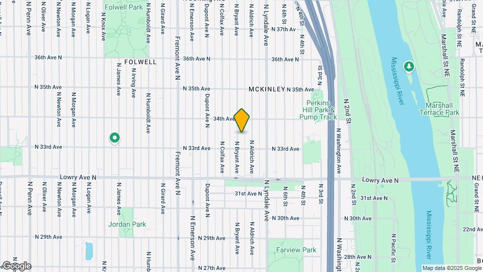 3322 N Bryant Ave Map and Location Details