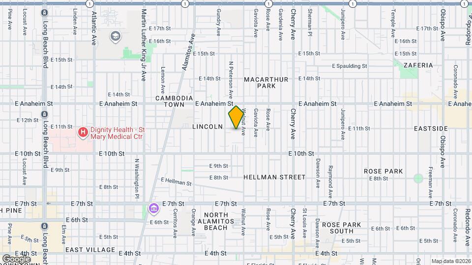 1512 E 11th St Map and Location Details