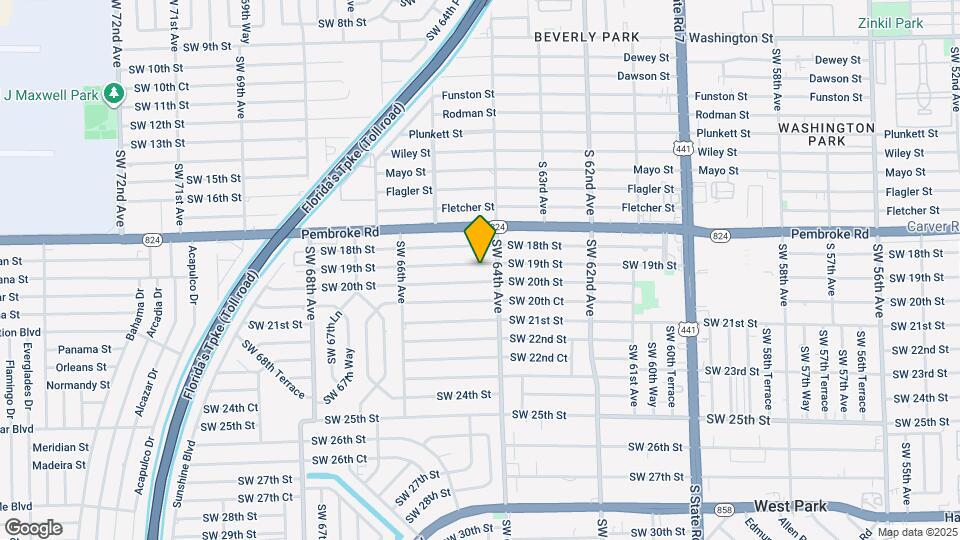 6416 SW 19th St Map and Location Details