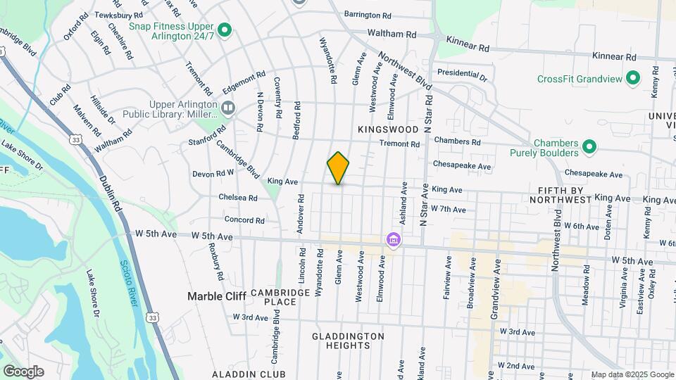 1755 King Ave Map and Location Details