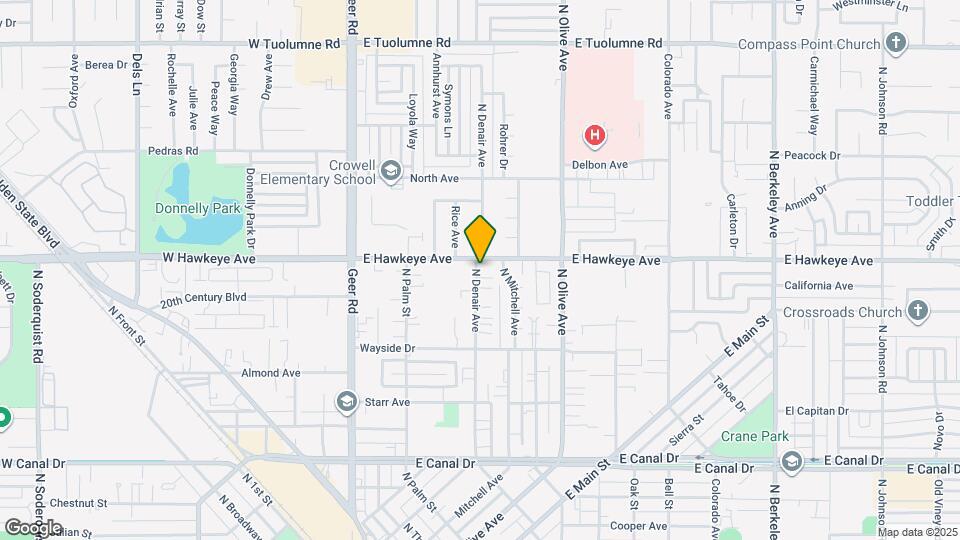 1580 N Denair Ave Map and Location Details