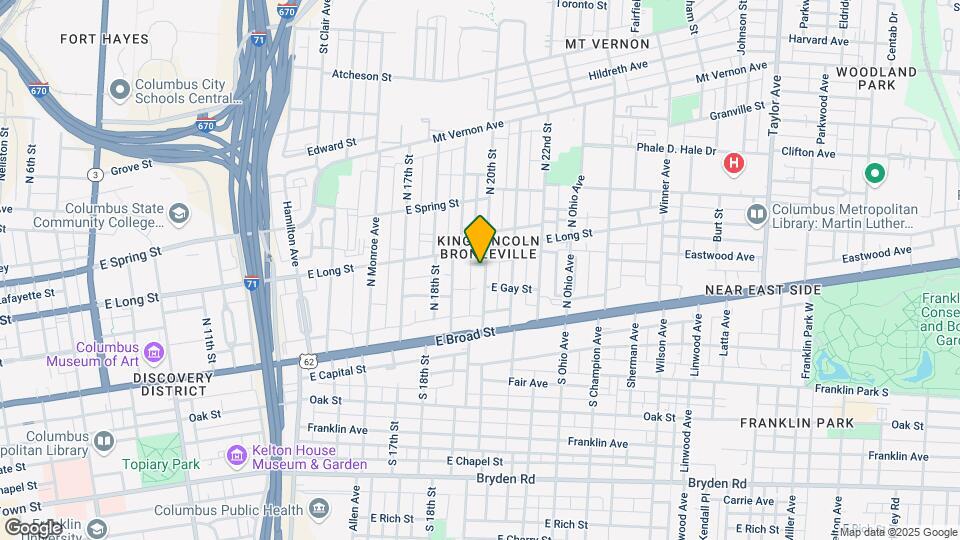 91 N 20th St Mapa y Detalles de la Ubicación