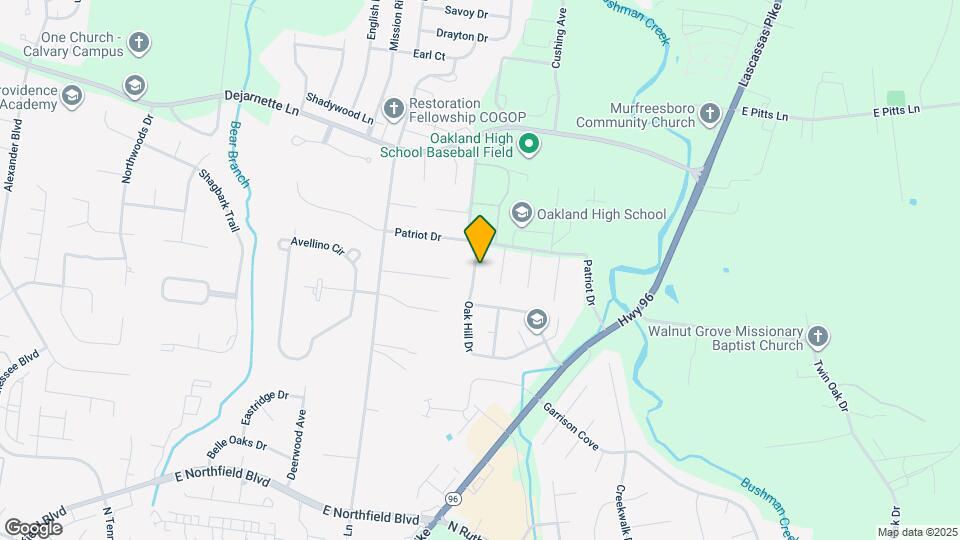 2576 Oak Hill Dr Map and Location Details