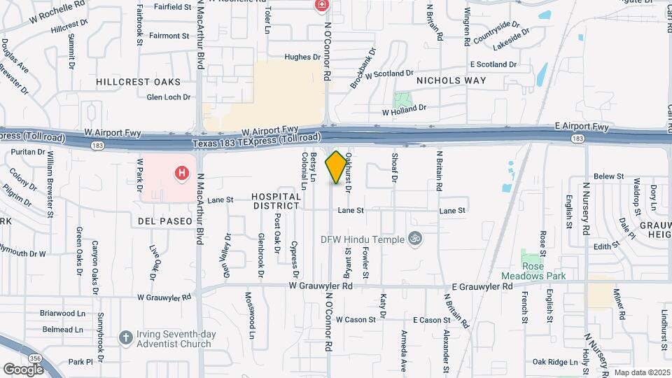 1906 N O'Connor Rd Mapa y Detalles de la Ubicación