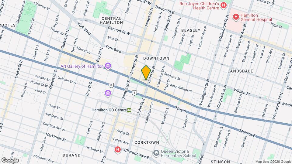 73 King St E Map and Location Details