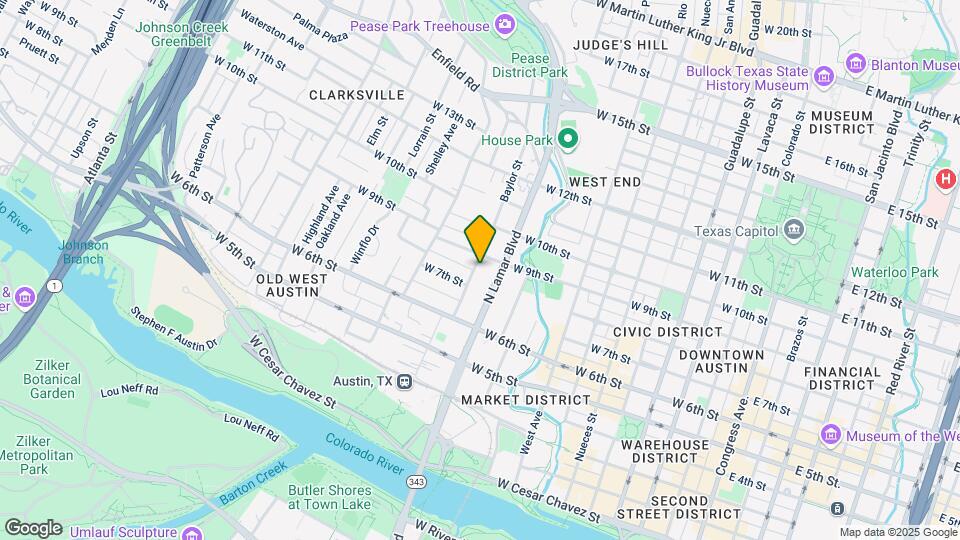 709 Baylor St Map and Location Details