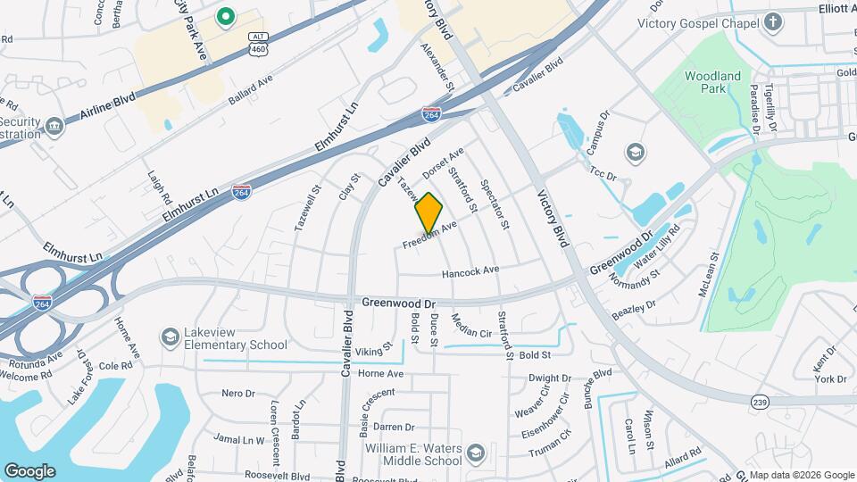 903 Freedom Ave Map and Location Details